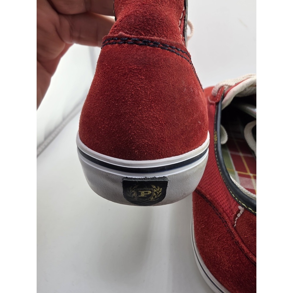 Phat Farm Red Suede Canvas Sneakers Men's Size 11 Casual Lace Up Shoes - Picture 8 of 12
